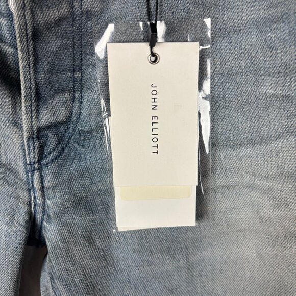 NWT John Elliott 32x33 Mens The Cast 2 Odeon Wash Indigo Distressed Jeans - Picture 3 of 6